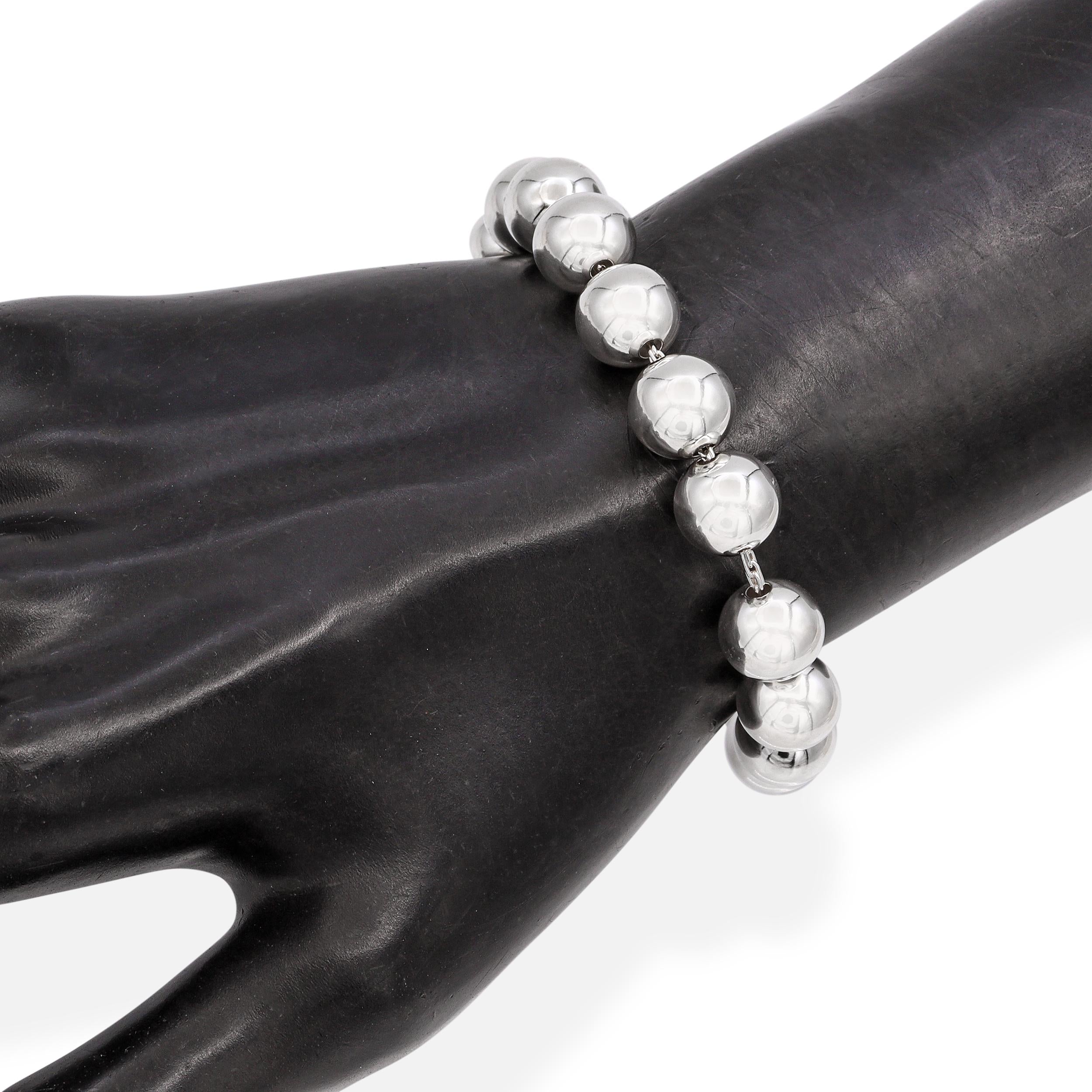 Tiffany & Co. Sterling Silver Hardware Ball Bracelet