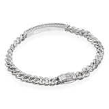 David Yurman Sterling Silver Love Curb Link ID Bracelet