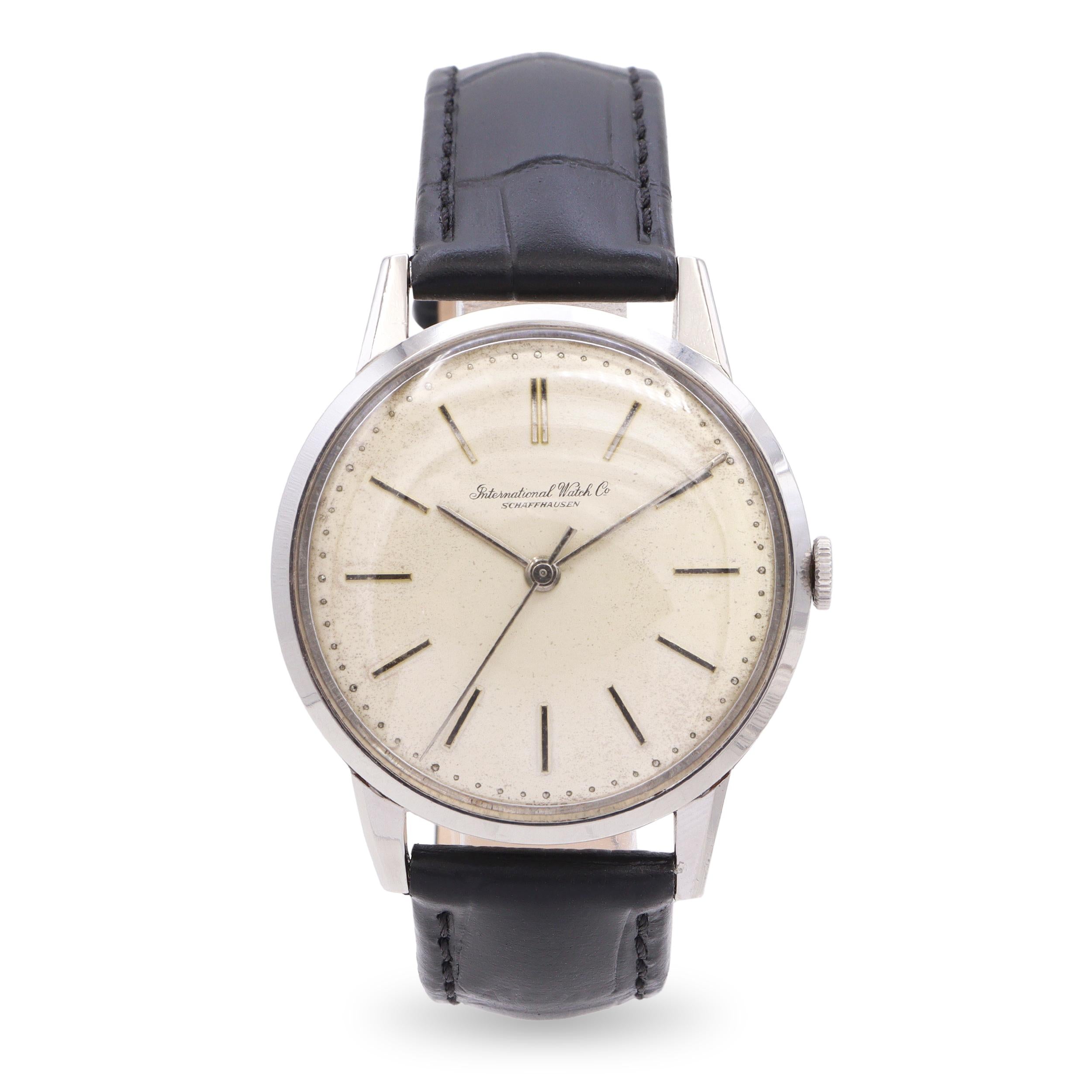 Vintage IWC Schaffhausen Stainless Steel Manual Wind Watch Ref 326