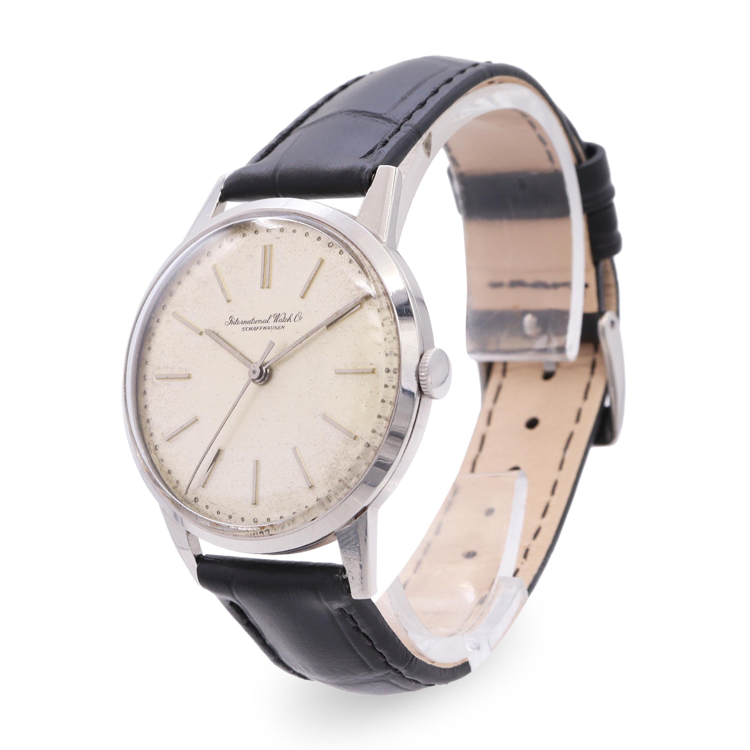 Vintage IWC Schaffhausen Stainless Steel Manual Wind Watch Ref 326