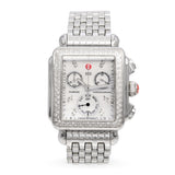 Michele Deco Diamond Bezel Stainless Chronograph Quartz Watch MW06P01A1046