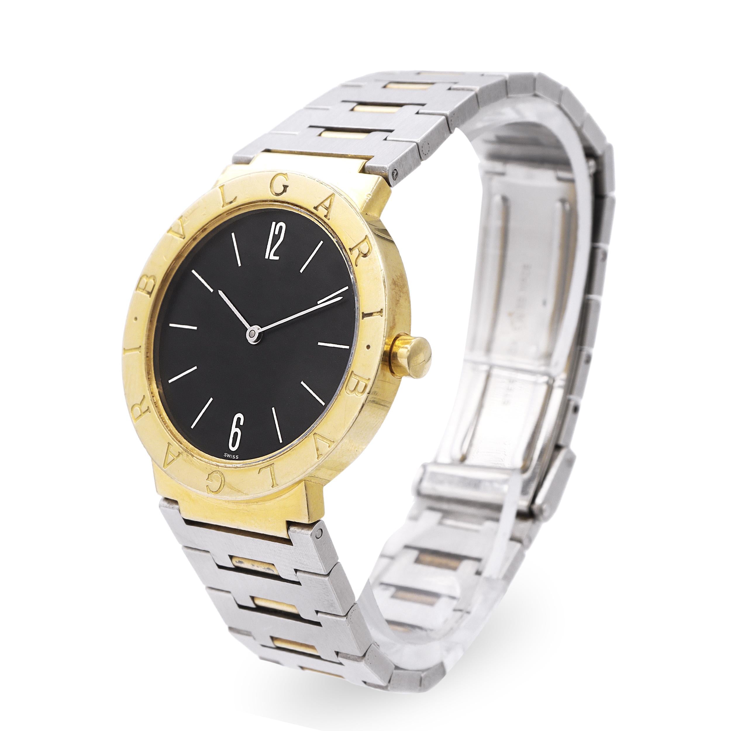 BVLGARI BVLGARI 18k Yellow Gold Stainless Steel Quartz Men's Watch