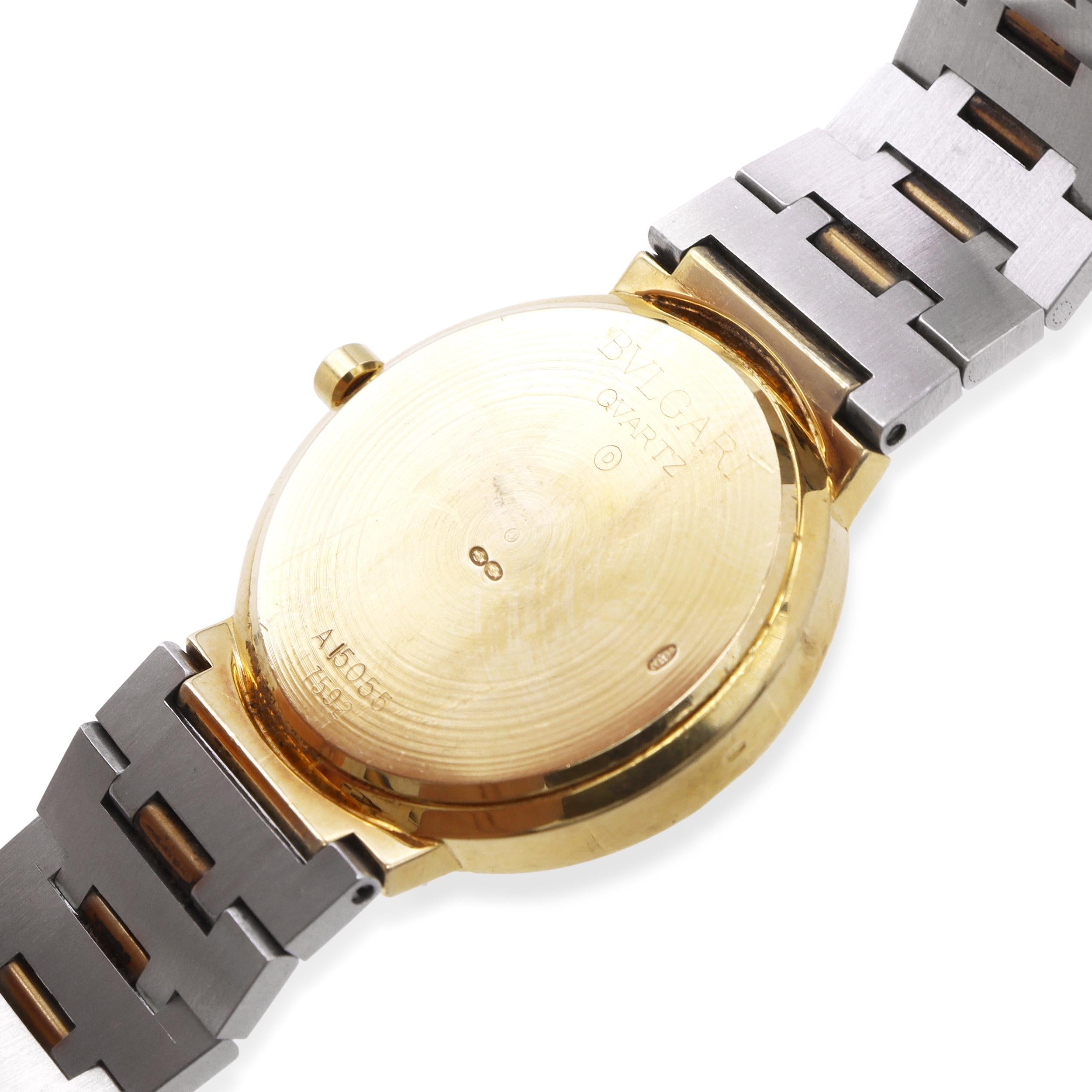 BVLGARI BVLGARI 18k Yellow Gold Stainless Steel Quartz Men's Watch