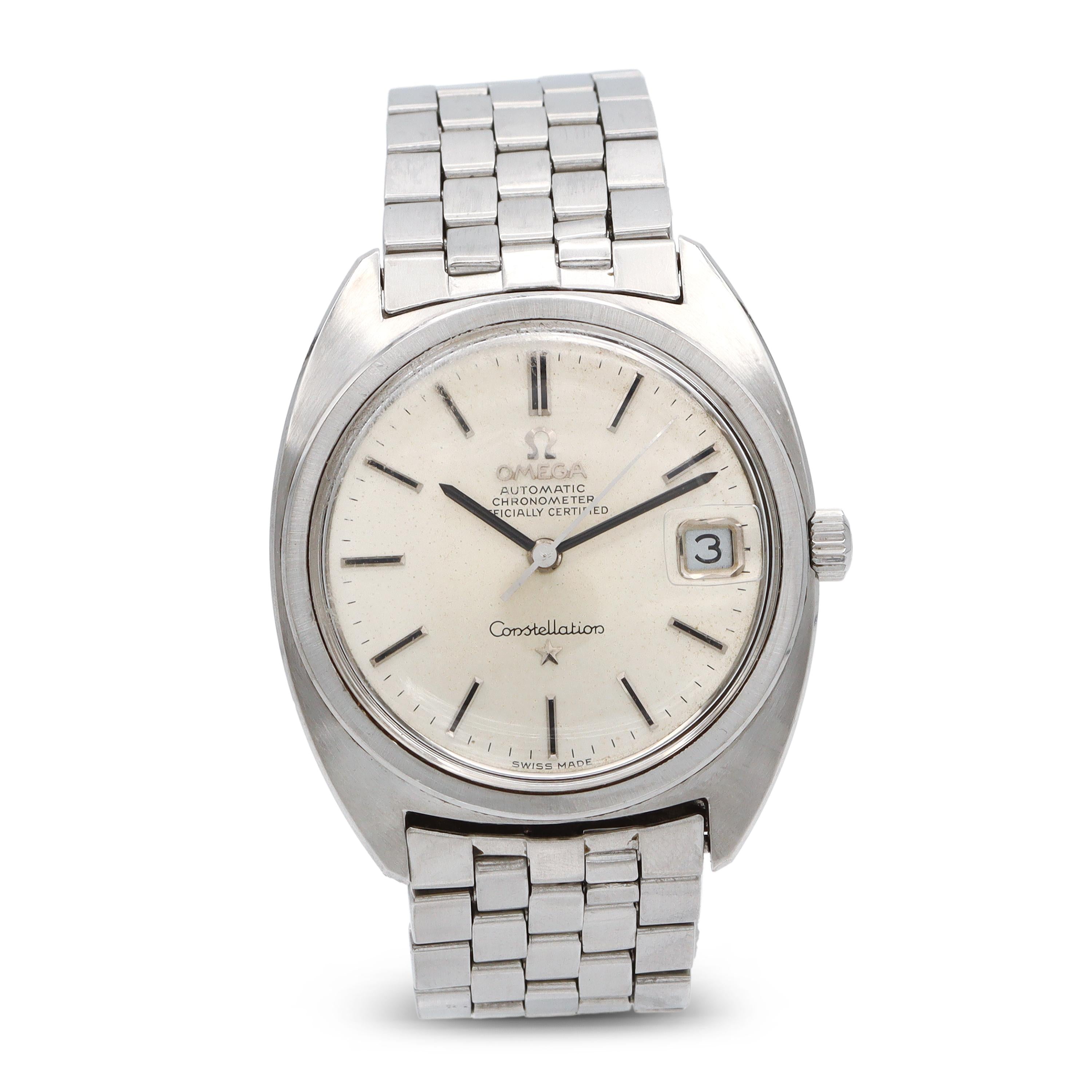 Omega Constellation Chronometer Stainless Steel Date Automatic Men’s Watch
