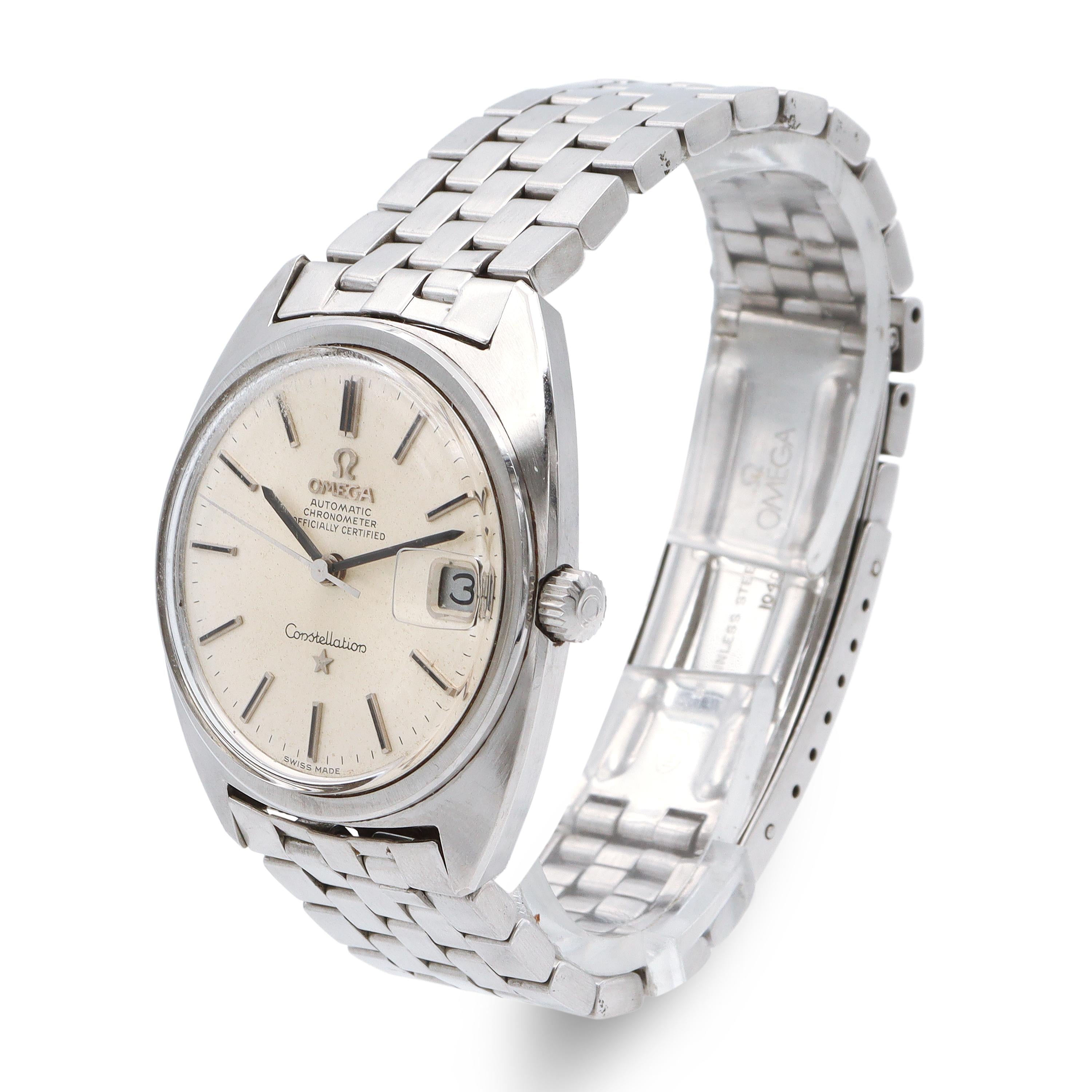Omega Constellation Chronometer Stainless Steel Date Automatic Men’s Watch