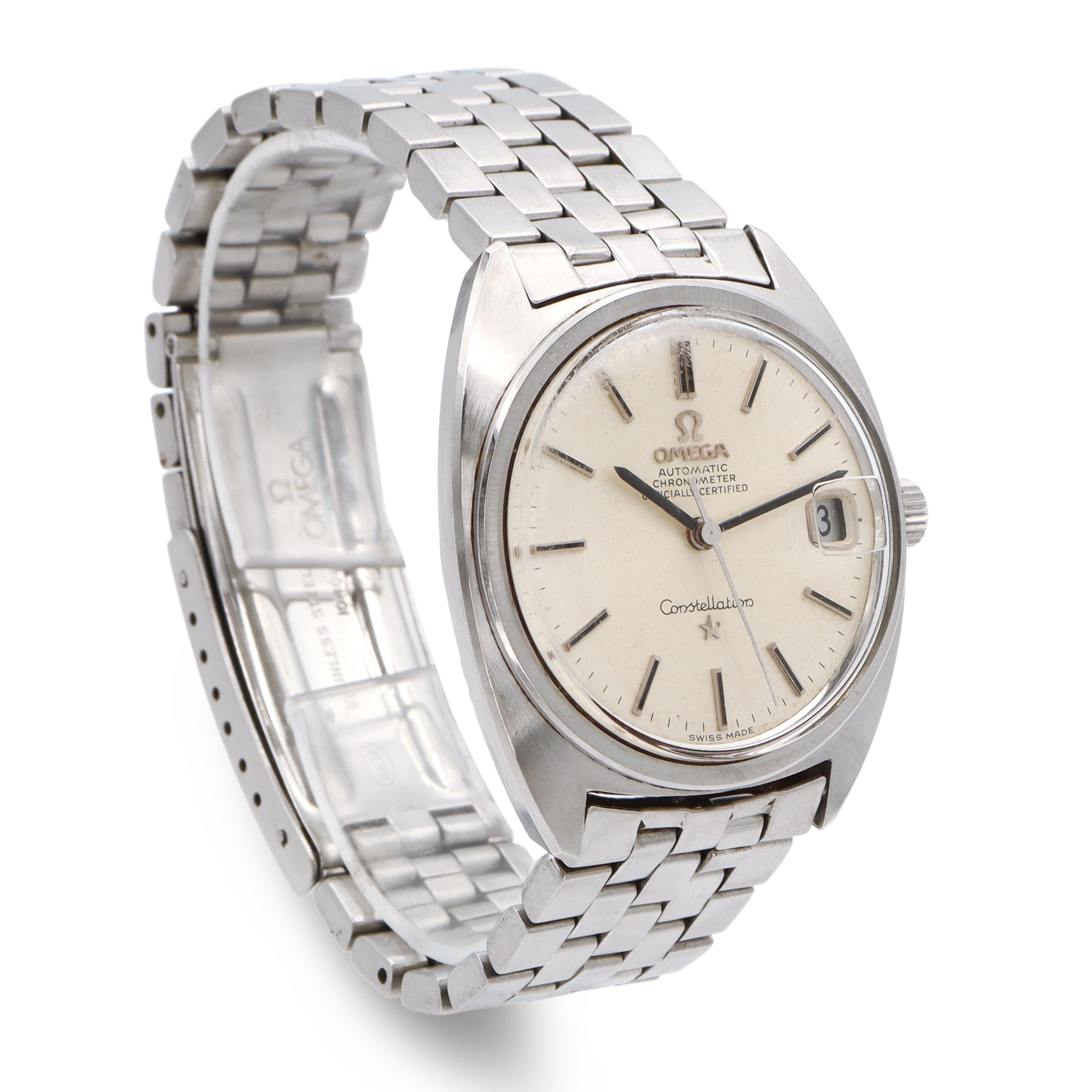 Omega Constellation Chronometer Stainless Steel Date Automatic Men’s Watch