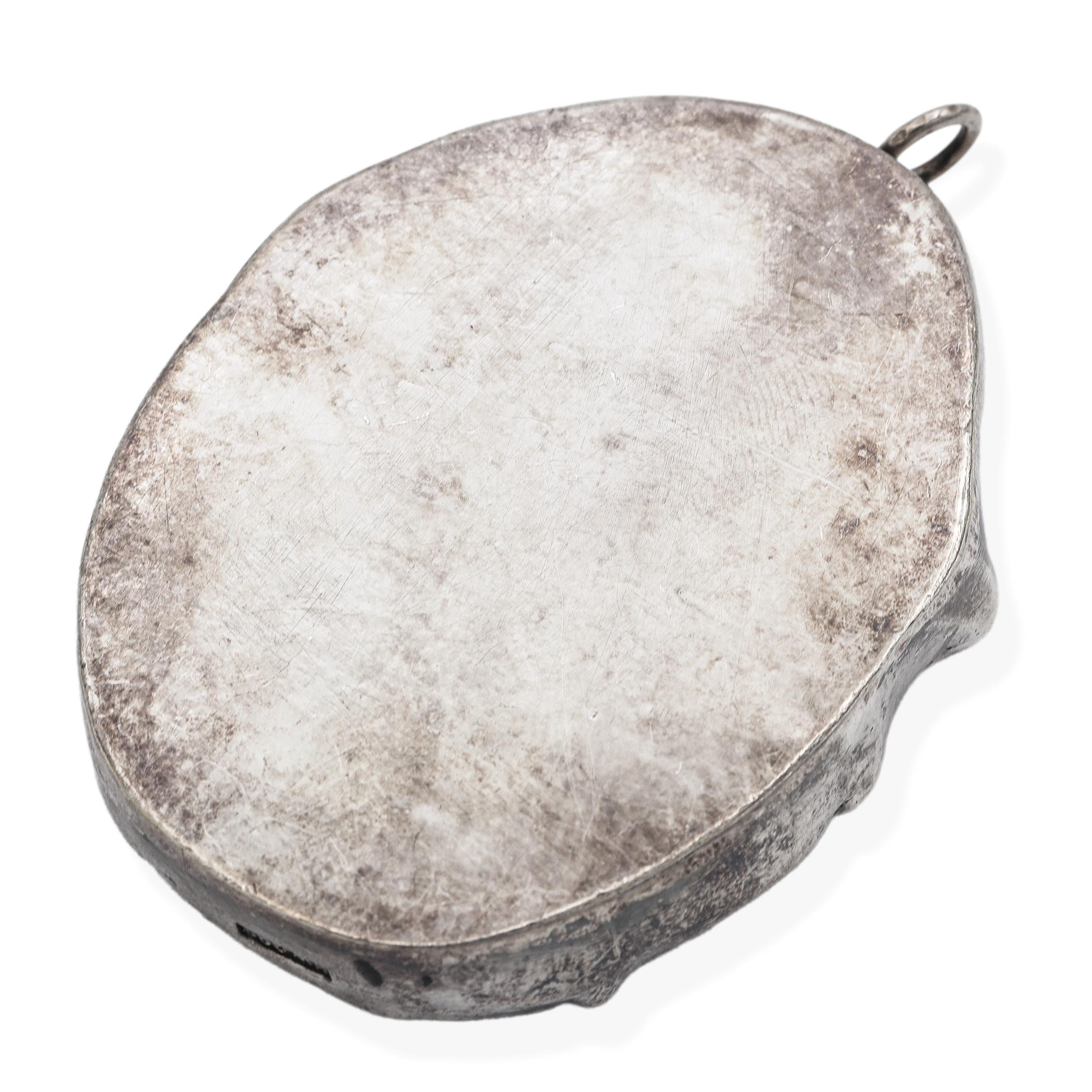 Henryk Winograd Pure .999 Silver Repoussé Japanese Geisha Pendant