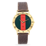 Gucci 3000M Gold Plated Sherry Line Quartz Men's Watch