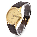 Omega Seamaster Gold Plated Day Date Quartz Men’s Watch
