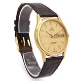 Omega Seamaster Gold Plated Day Date Quartz Men’s Watch