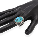 Vintage Native American Southwestern Sterling Silver Turquoise Ring