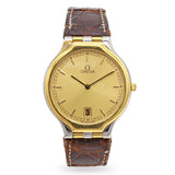 Omega De Ville Symbol 18k Gold Steel Quartz Men's Watch