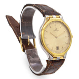 Omega De Ville Symbol 18k Gold Steel Quartz Men's Watch