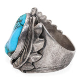 Vintage Native American Southwestern Sterling Silver Turquoise Ring