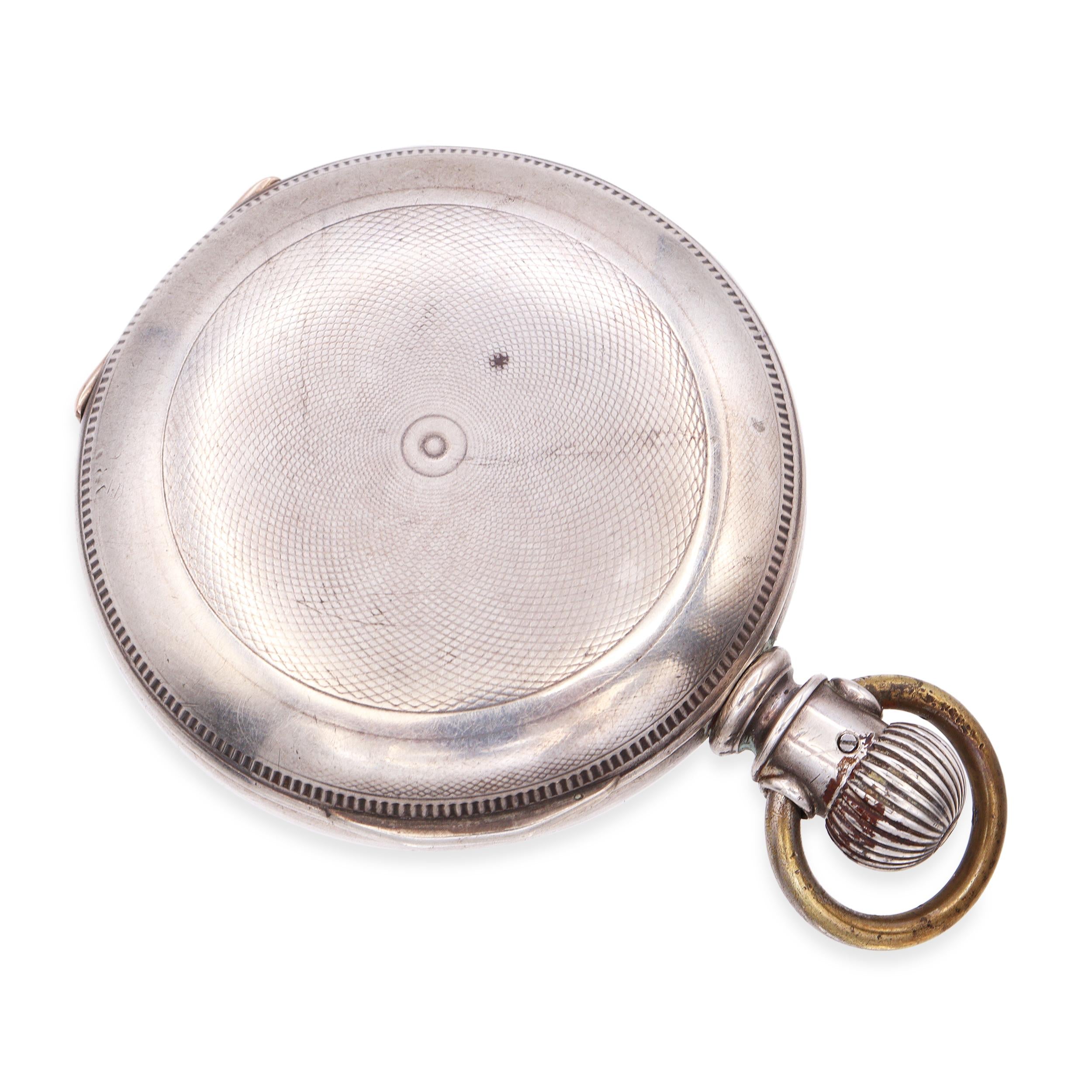 Antique 1864 Waltham Coin Silver Case Manual Wind Pocketwatch
