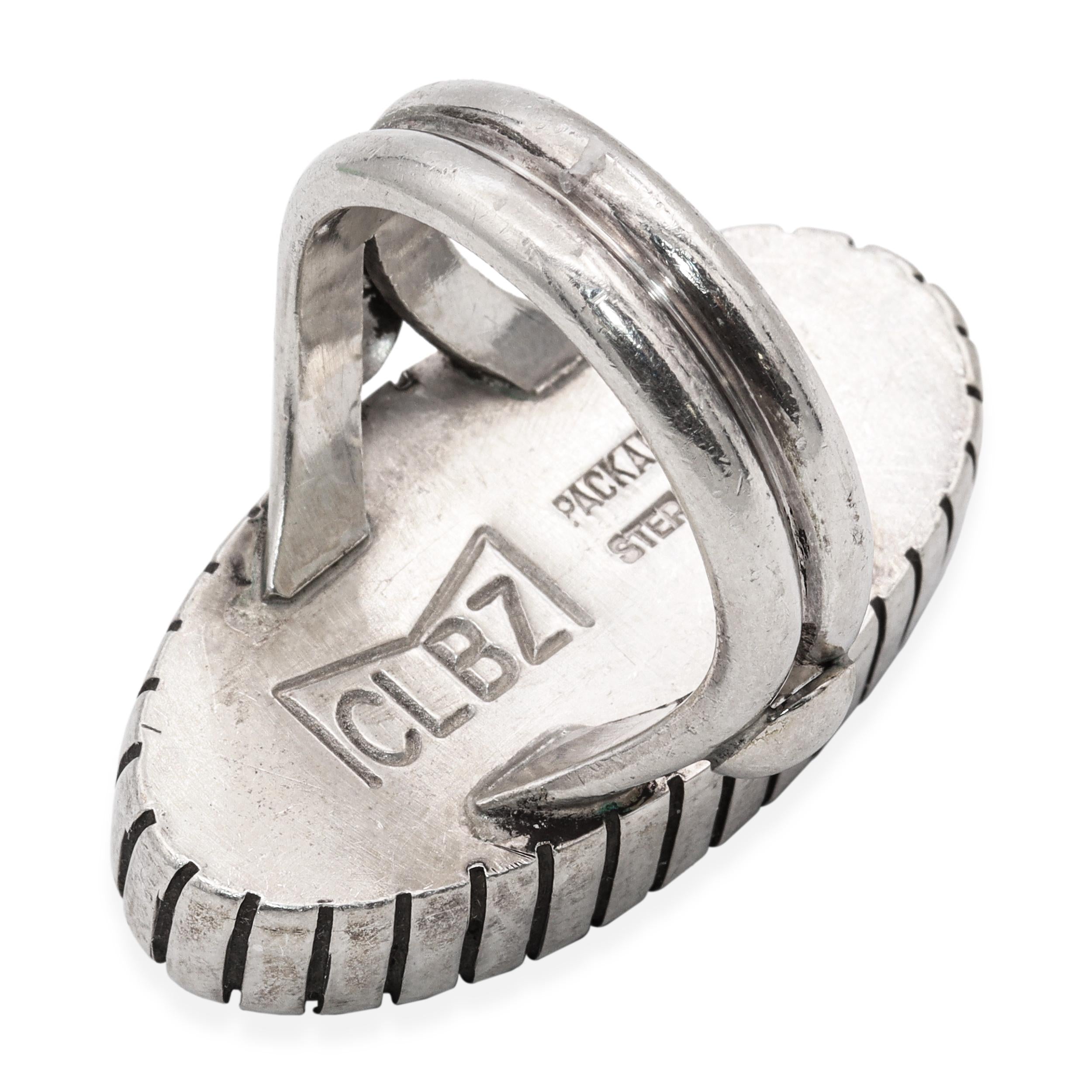 Southwestern CLBZ Mitchell Calabaza Sterling Silver Turquoise Statement Ring