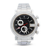 Gucci G-Chrono 101M Stainless Steel Diamond Bezel Quartz Men’s Watch