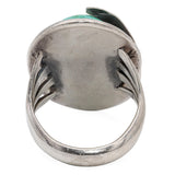 Vintage Native American Sterling Silver Turquoise Snake Statement Ring