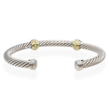 David Yurman 14K Yellow Gold & Sterling Silver Cable Cuff Bracelet
