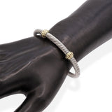 David Yurman 14K Yellow Gold & Sterling Silver Cable Cuff Bracelet