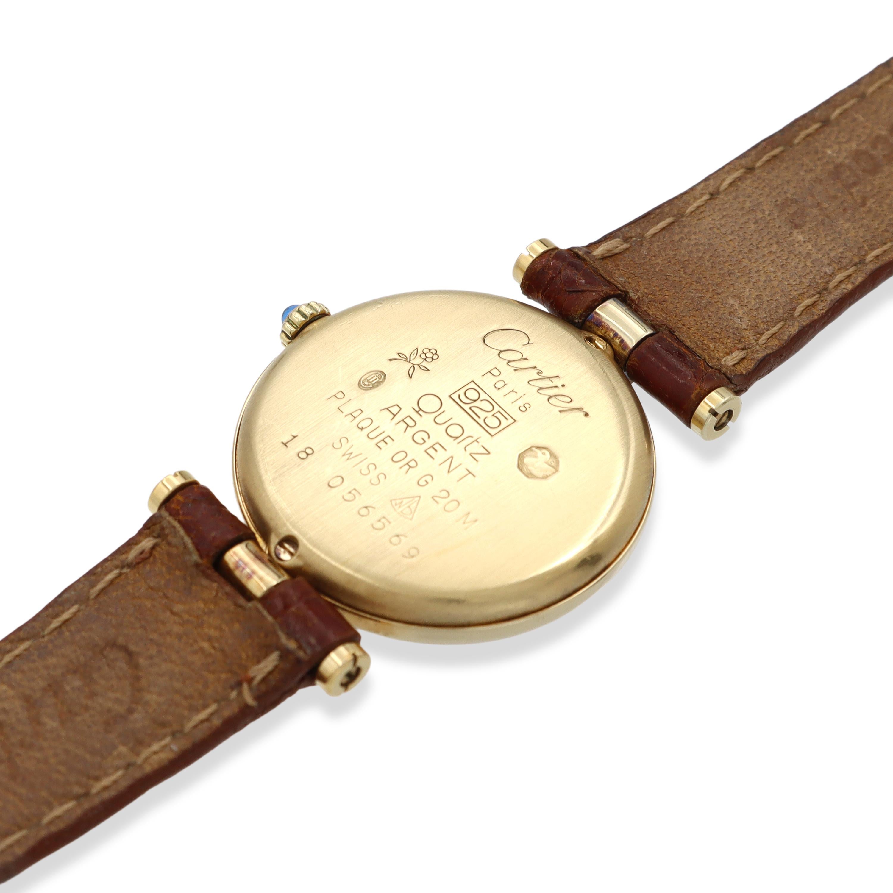 Must de Cartier Vendôme Vermeil Quartz Women's Watch Ref. 590003
