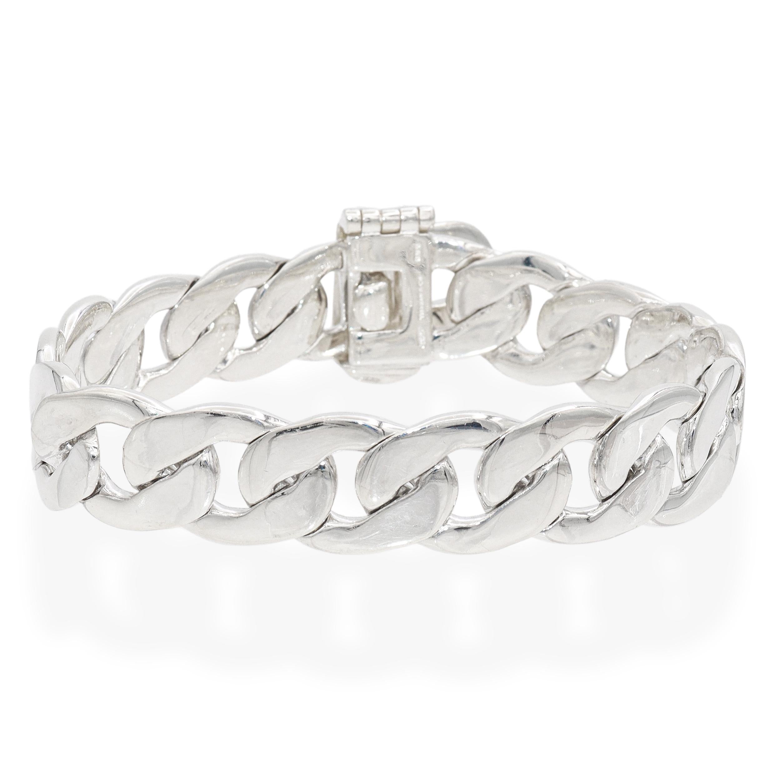 Vintage Tiffany & Co. Heavy Sterling Silver Classic Curb Link Bracelet