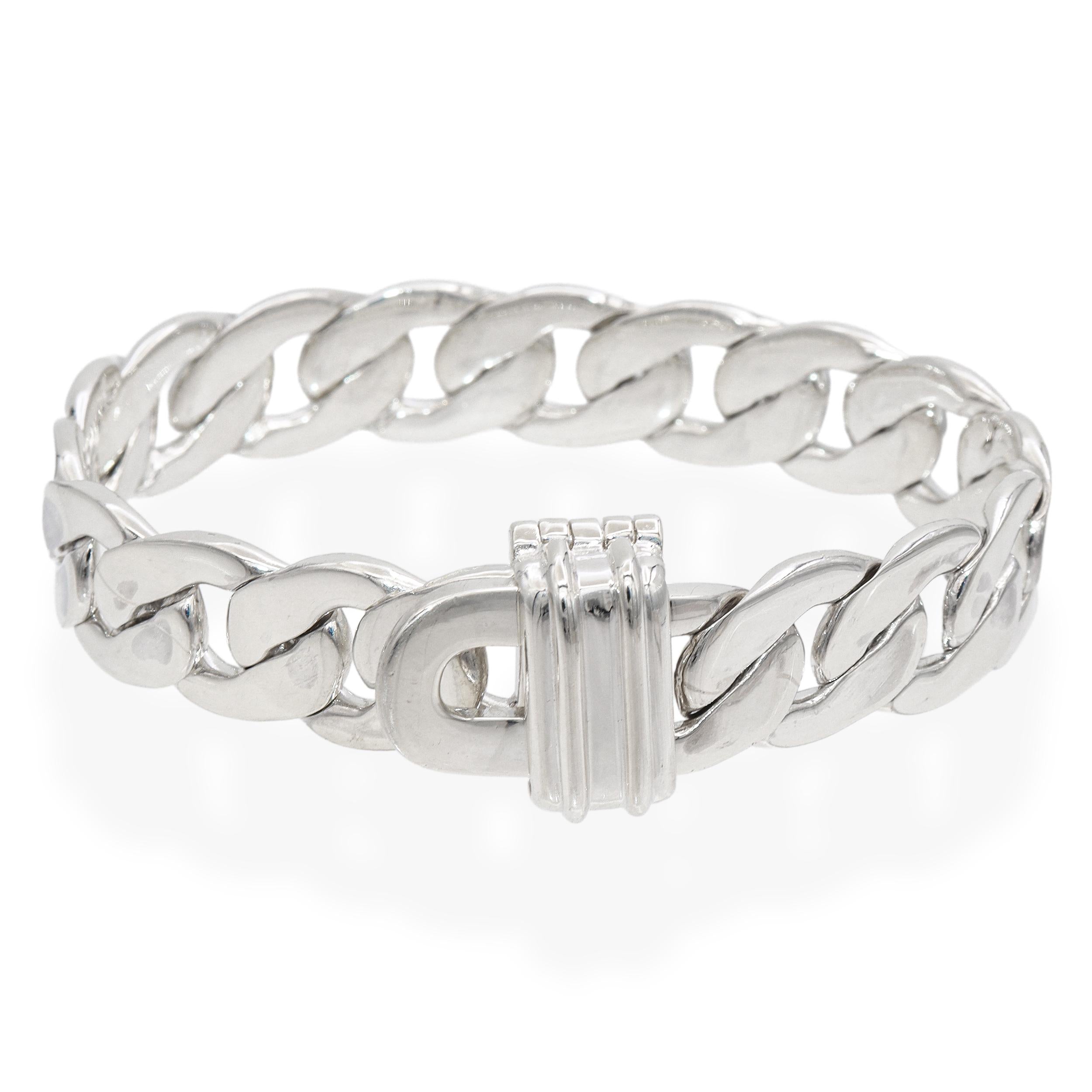 Vintage Tiffany & Co. Heavy Sterling Silver Classic Curb Link Bracelet