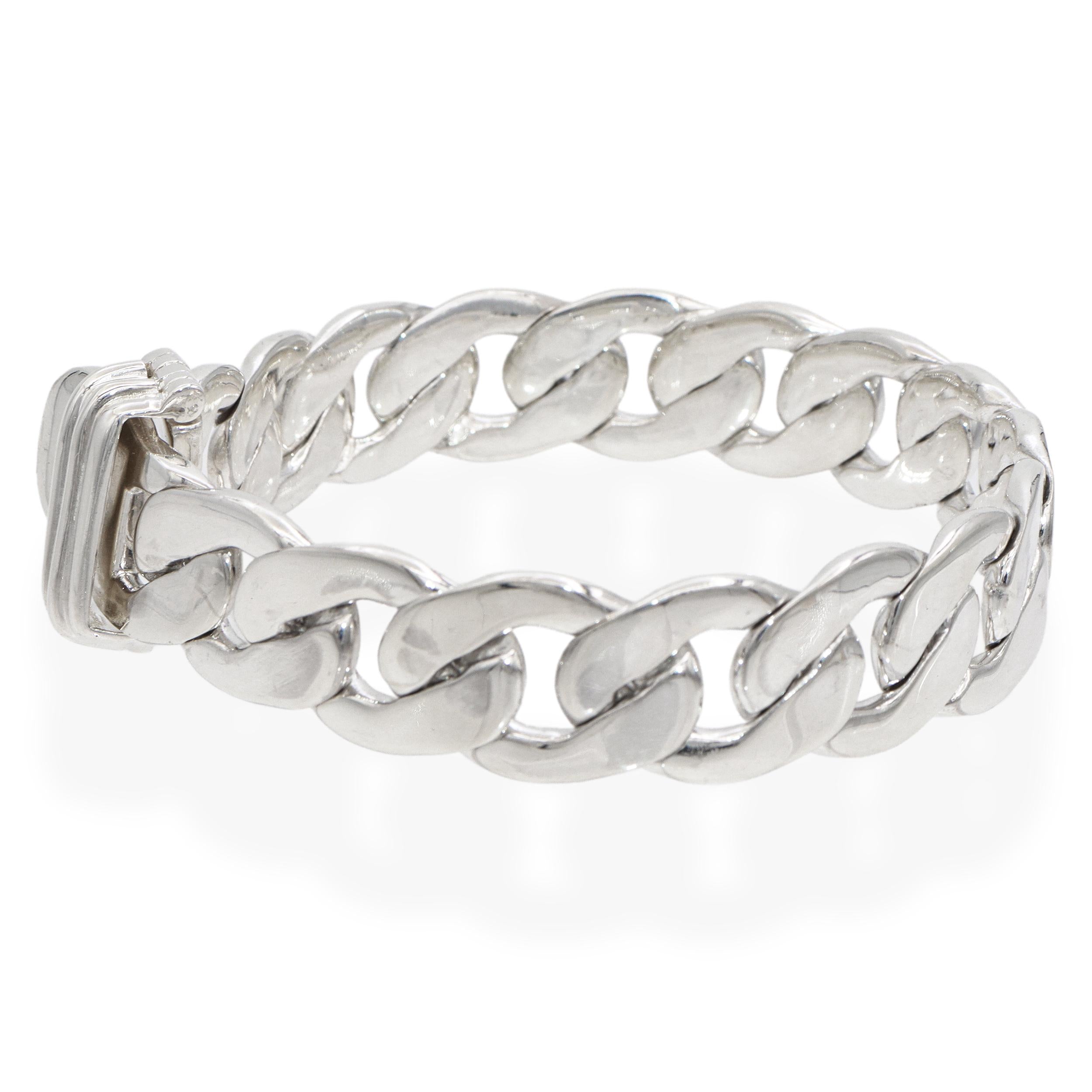 Vintage Tiffany & Co. Heavy Sterling Silver Classic Curb Link Bracelet