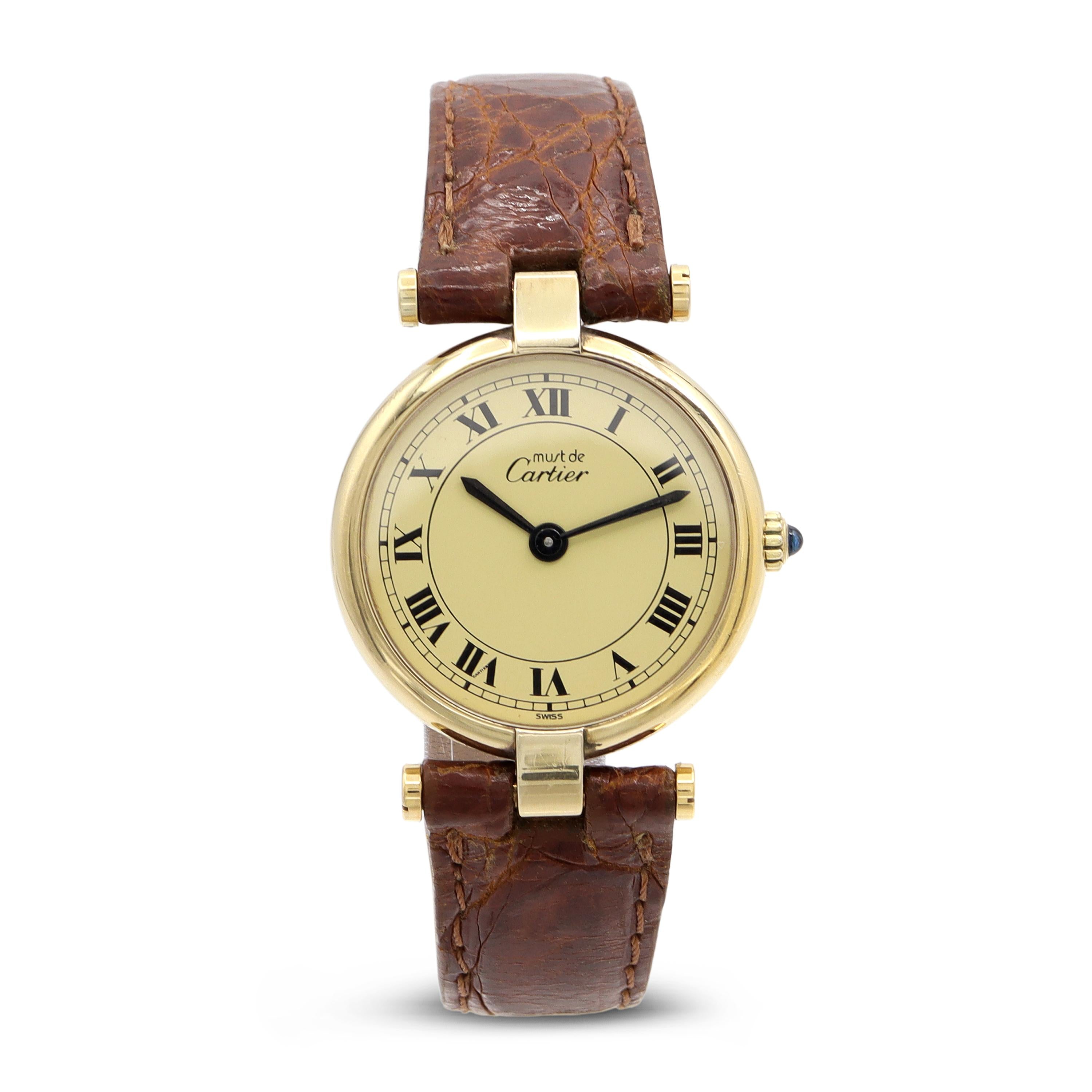 Must de Cartier Vendôme Vermeil Quartz Women's Watch Ref. 590003