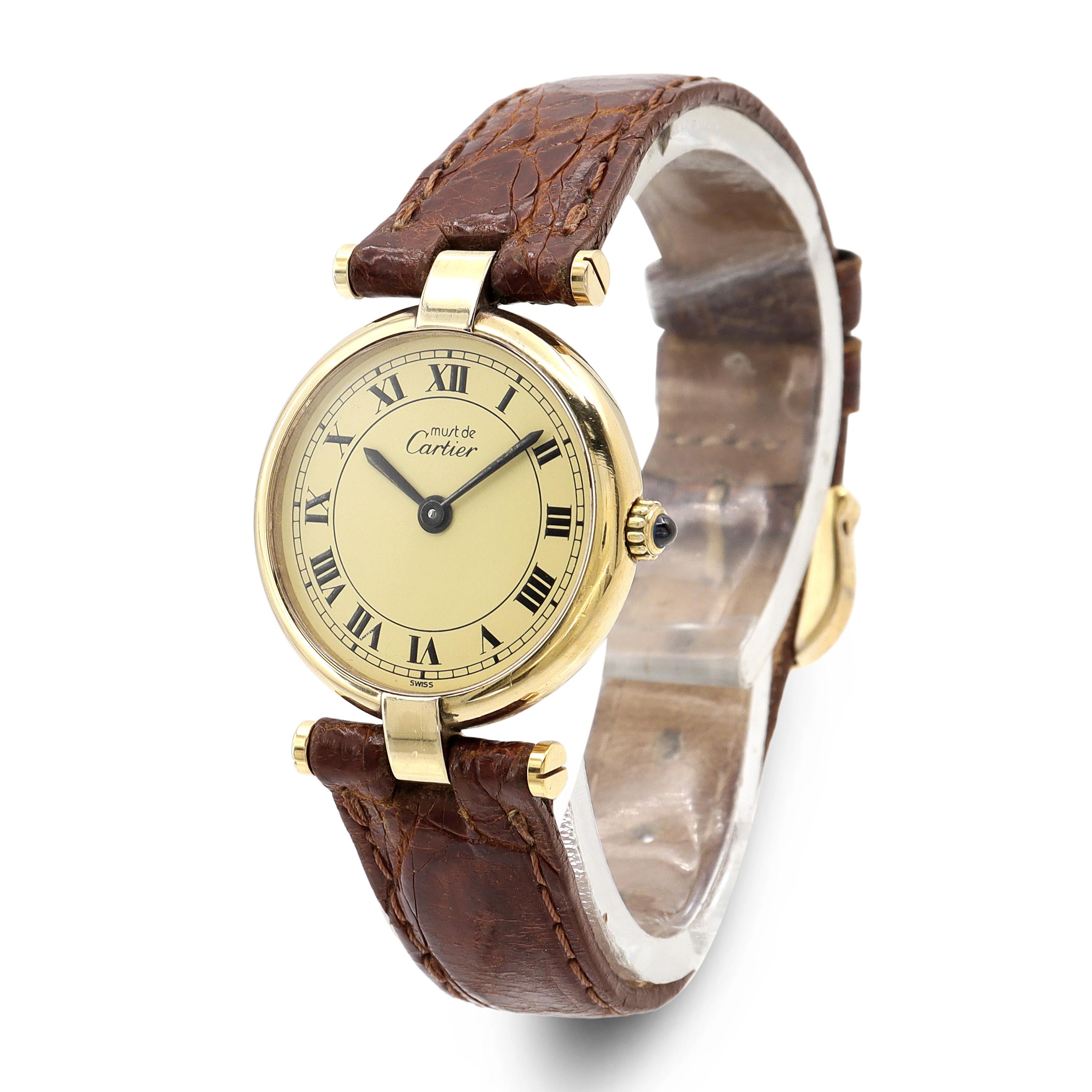 Must de Cartier Vendôme Vermeil Quartz Women's Watch Ref. 590003