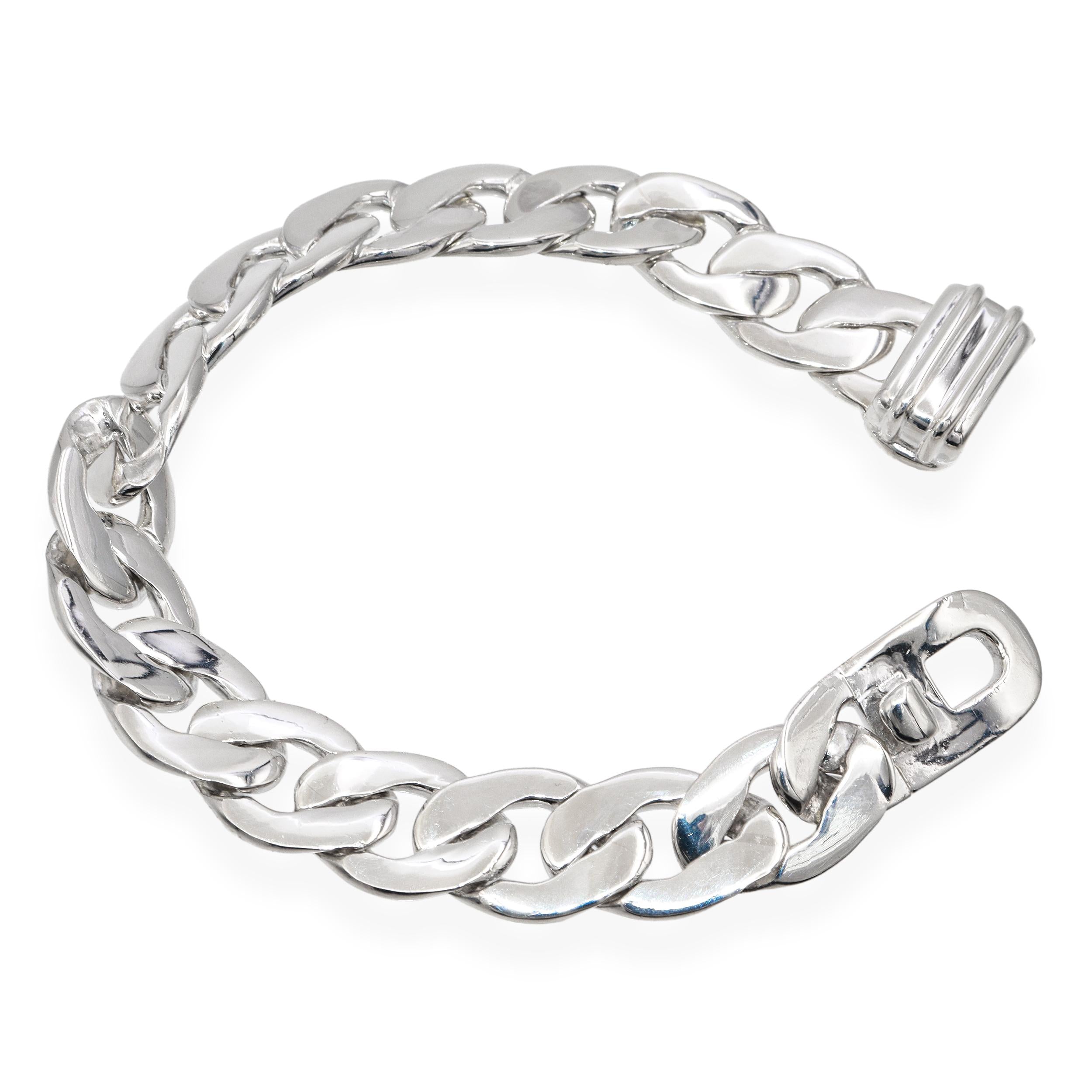 Vintage Tiffany & Co. Heavy Sterling Silver Classic Curb Link Bracelet