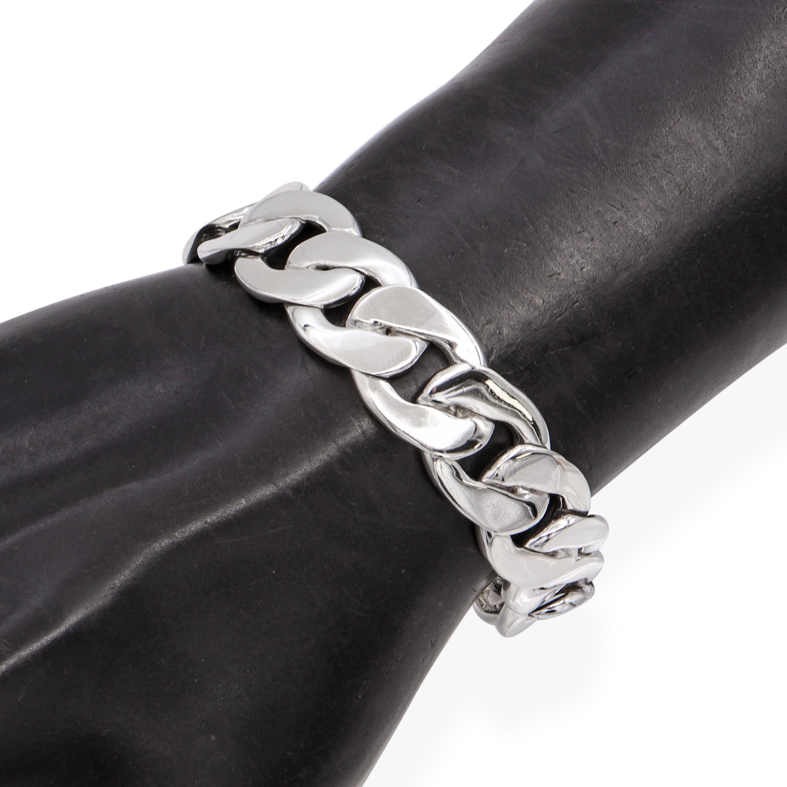 Vintage Tiffany & Co. Heavy Sterling Silver Classic Curb Link Bracelet