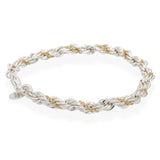 Tiffany & Co. Sterling Silver & 18K Yellow Gold Twisted Rope Chain Bracelet