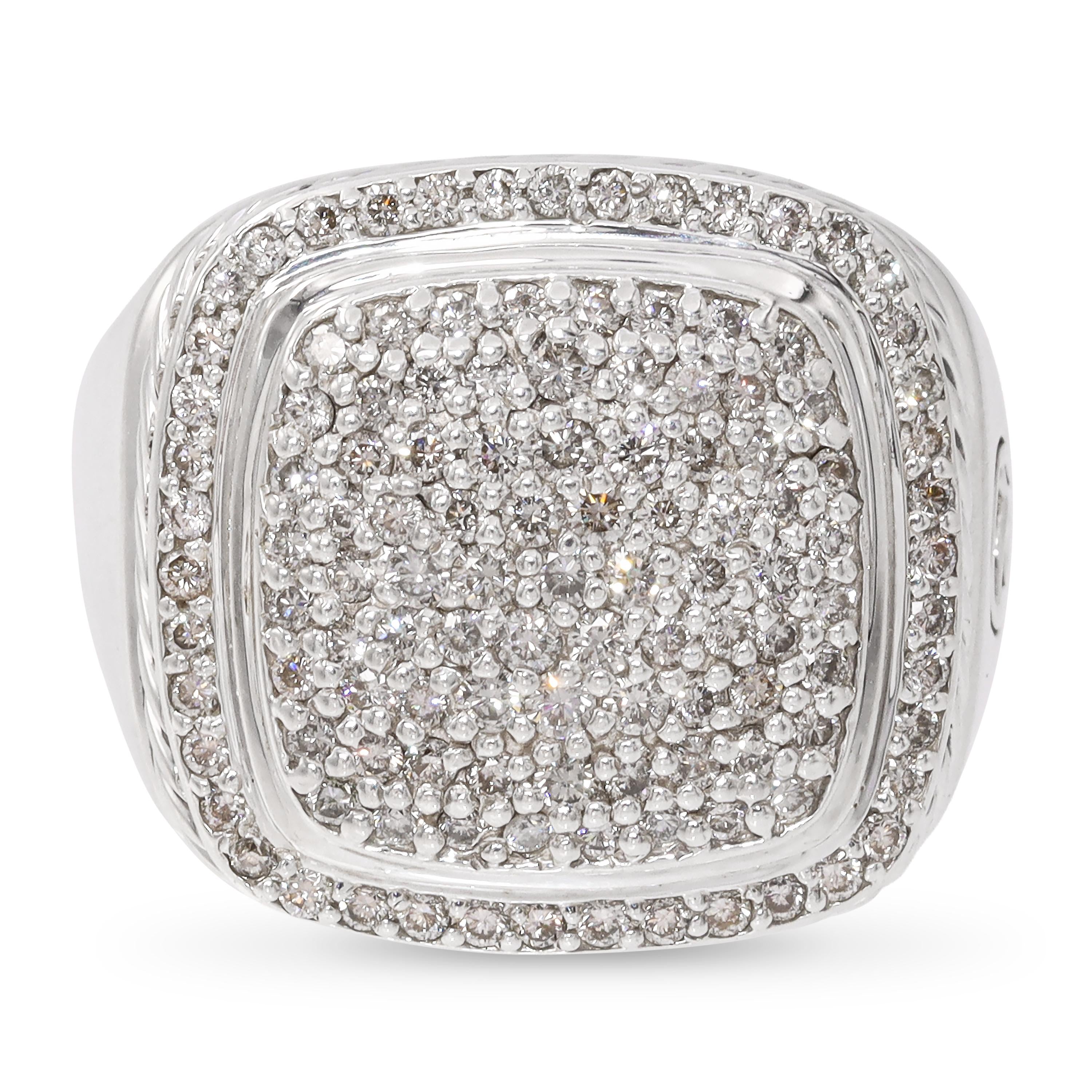 David Yurman Albion Sterling Silver Diamond Pavé Ring