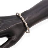 Tiffany & Co. Sterling Silver & 18K Yellow Gold Twisted Rope Chain Bracelet