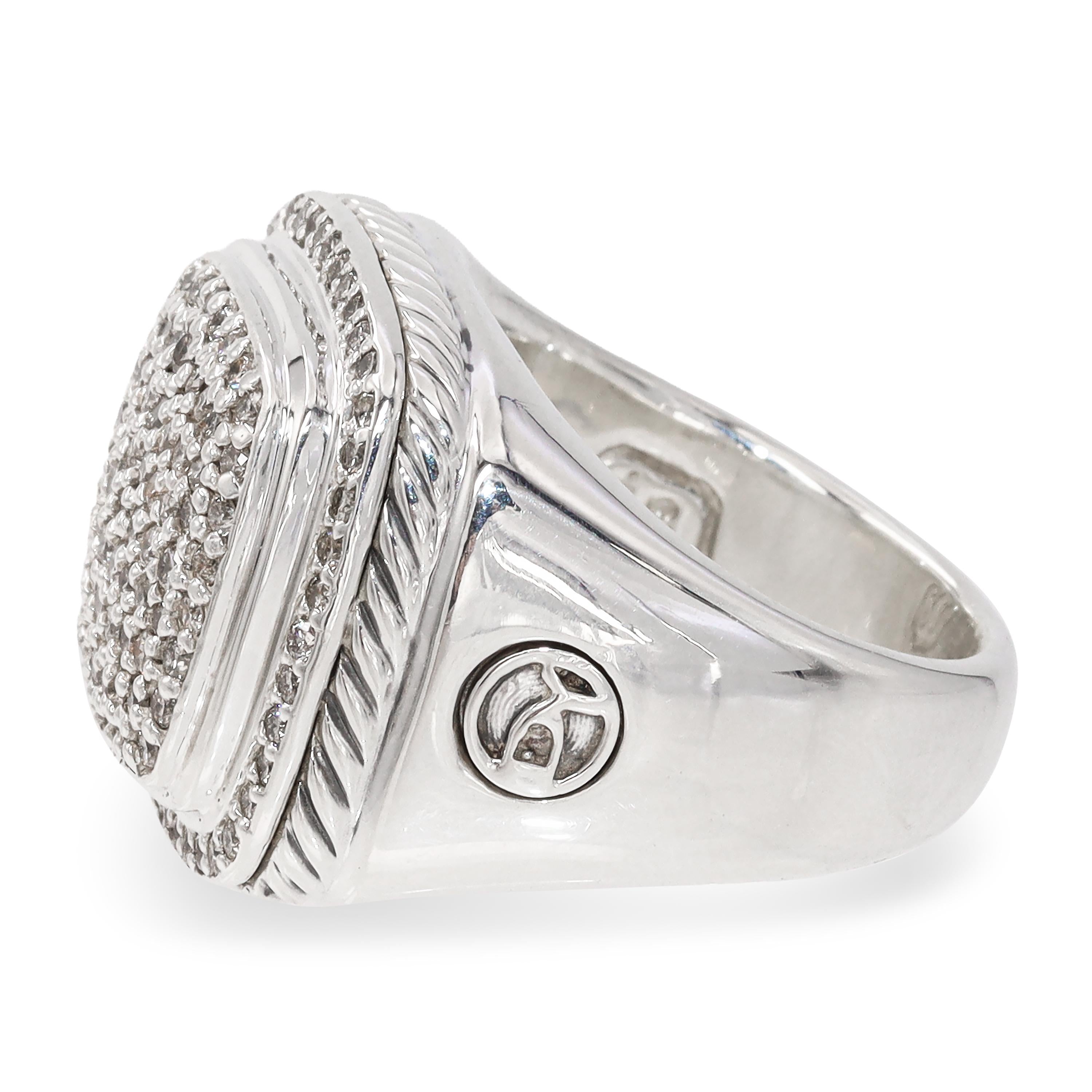 David Yurman Albion Sterling Silver Diamond Pavé Ring
