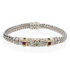 John Hardy Sterling Silver & 18k Gold Garnet Peridot Classic Chain Bracelet