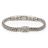 John Hardy Sterling Silver & 18k Gold Garnet Peridot Classic Chain Bracelet