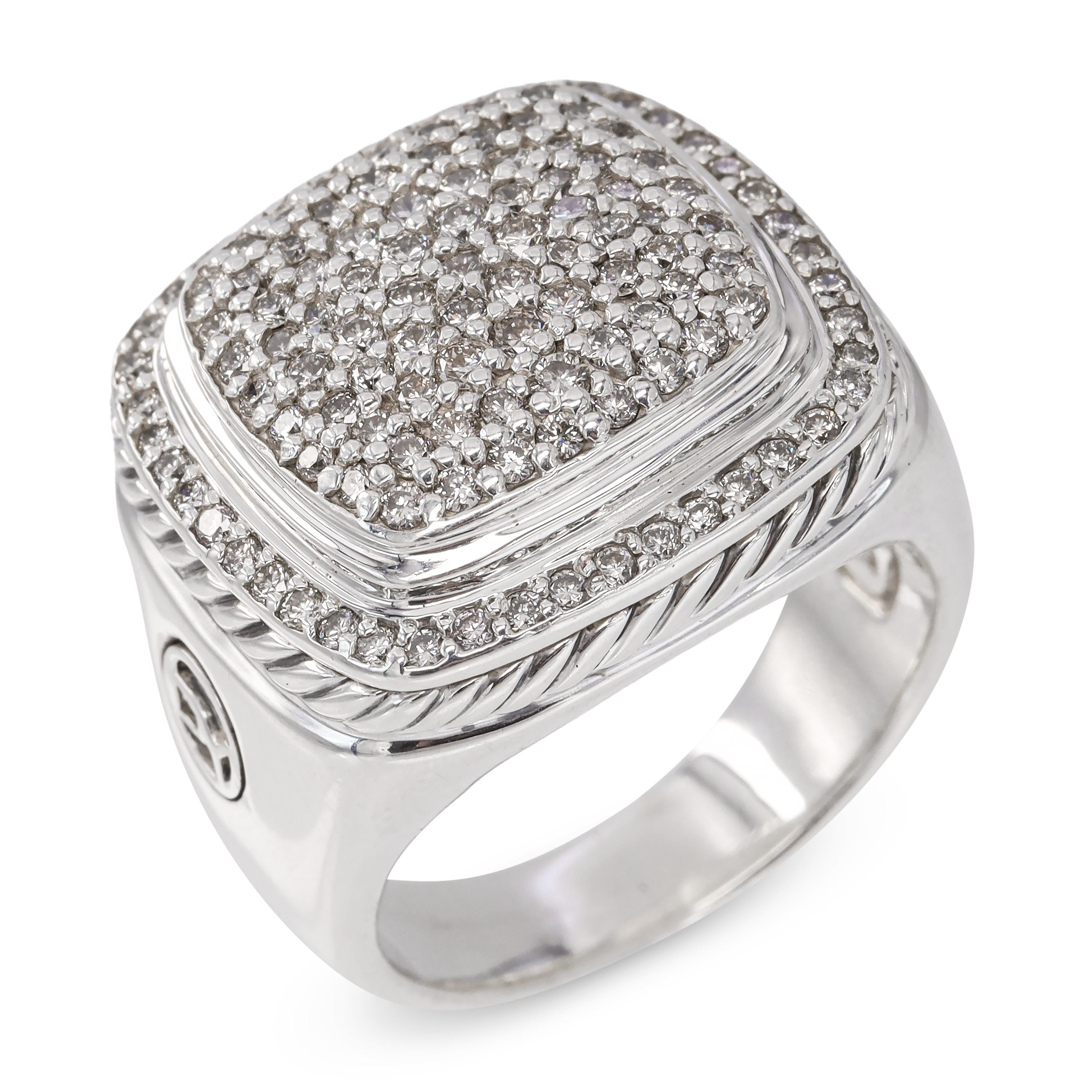 David Yurman Albion Sterling Silver Diamond Pavé Ring