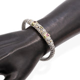 John Hardy Sterling Silver & 18k Gold Amethyst Peridot Classic Chain Bracelet