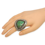 Teddy Goodluck Navajo Sterling Silver Turquoise Statement Ring