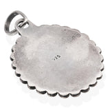 Vintage Native American Southwestern Sterling Silver Turquoise Oval Pendant