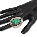 Teddy Goodluck Sterling Silver Turquoise Statement Ring
