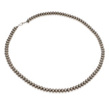 Marie Yazzie Navajo Sterling Silver Navajo Pearl Necklace