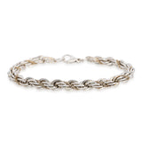 Tiffany & Co. Sterling Silver 14k Gold Twist Link Bracelet