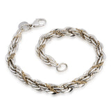Tiffany & Co. Sterling Silver 14k Gold Twist Link Bracelet