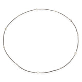 David Yurman Sterling Silver 14k Yellow Gold Pearl Box Chain Station Necklace