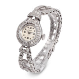 Art Deco Hamilton Platinum Diamond Hand-Wind Women’s Cocktail Watch