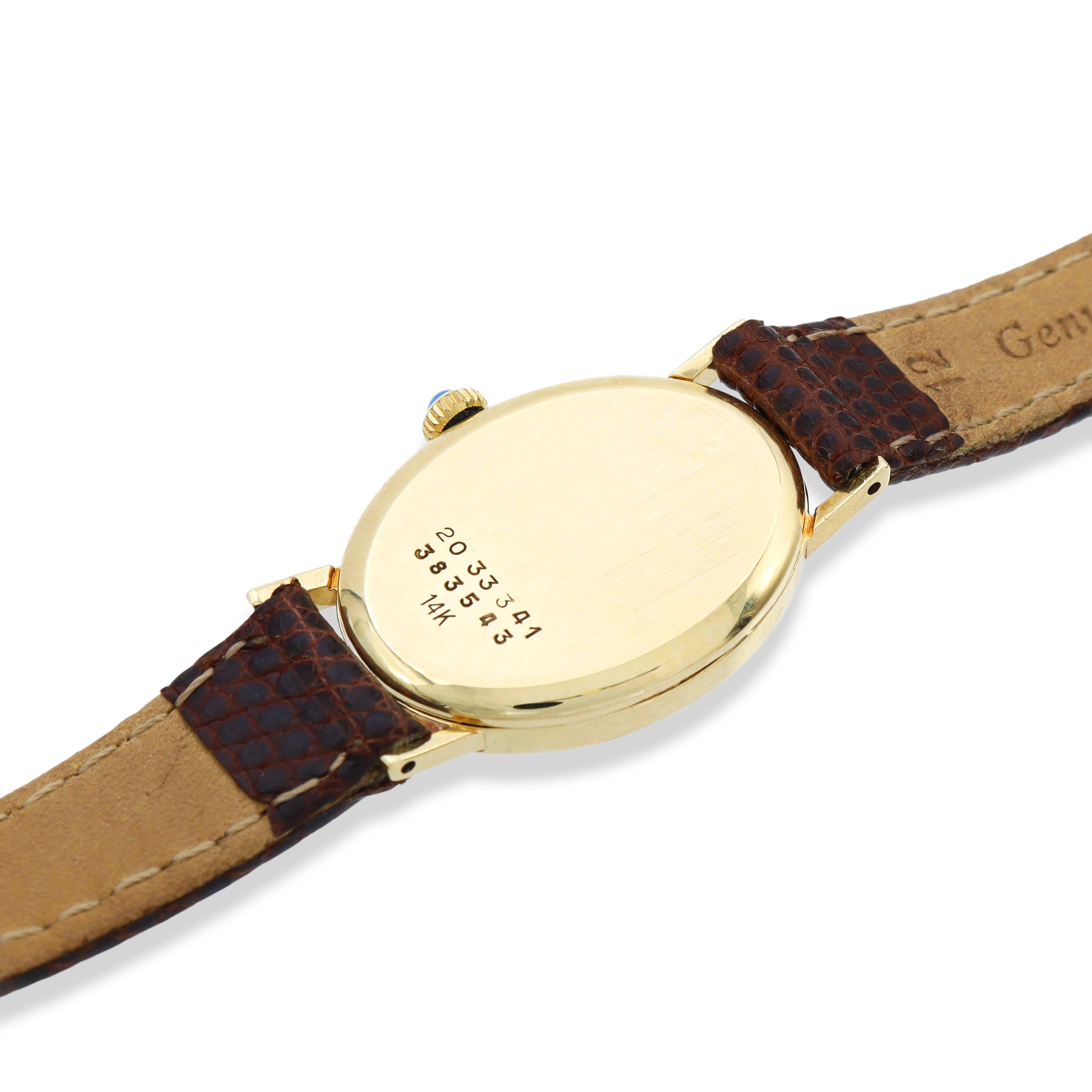 Vintage Tiffany & Co. 14k Yellow Gold Hand-Wind Oval Watch