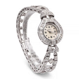 Art Deco Hamilton Platinum Diamond Hand-Wind Women’s Cocktail Watch
